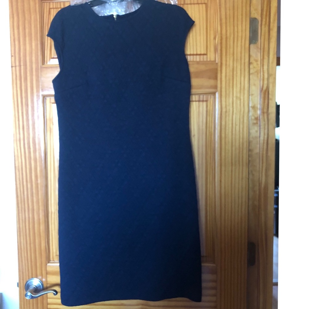 Donna Morgan Jacquard Navy Blue dress size 14